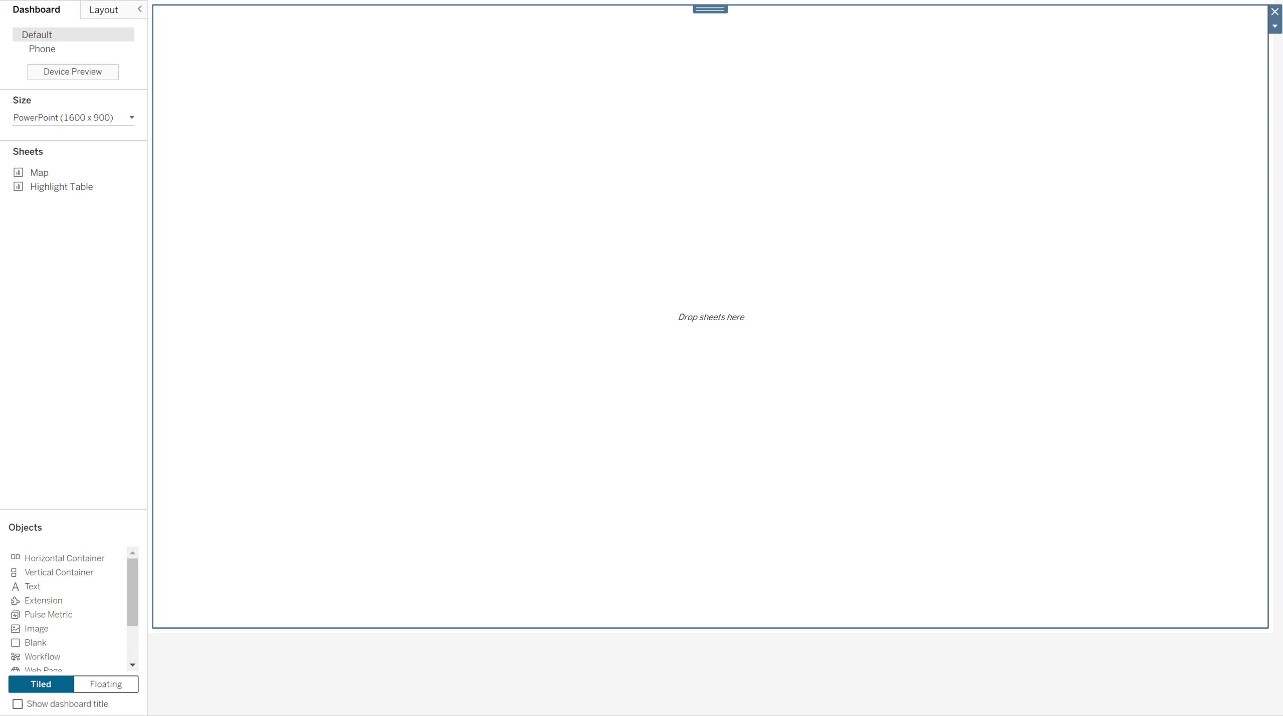 Dashboard Object View