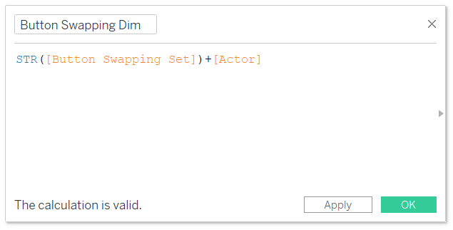 Button Swapping Dim calculation