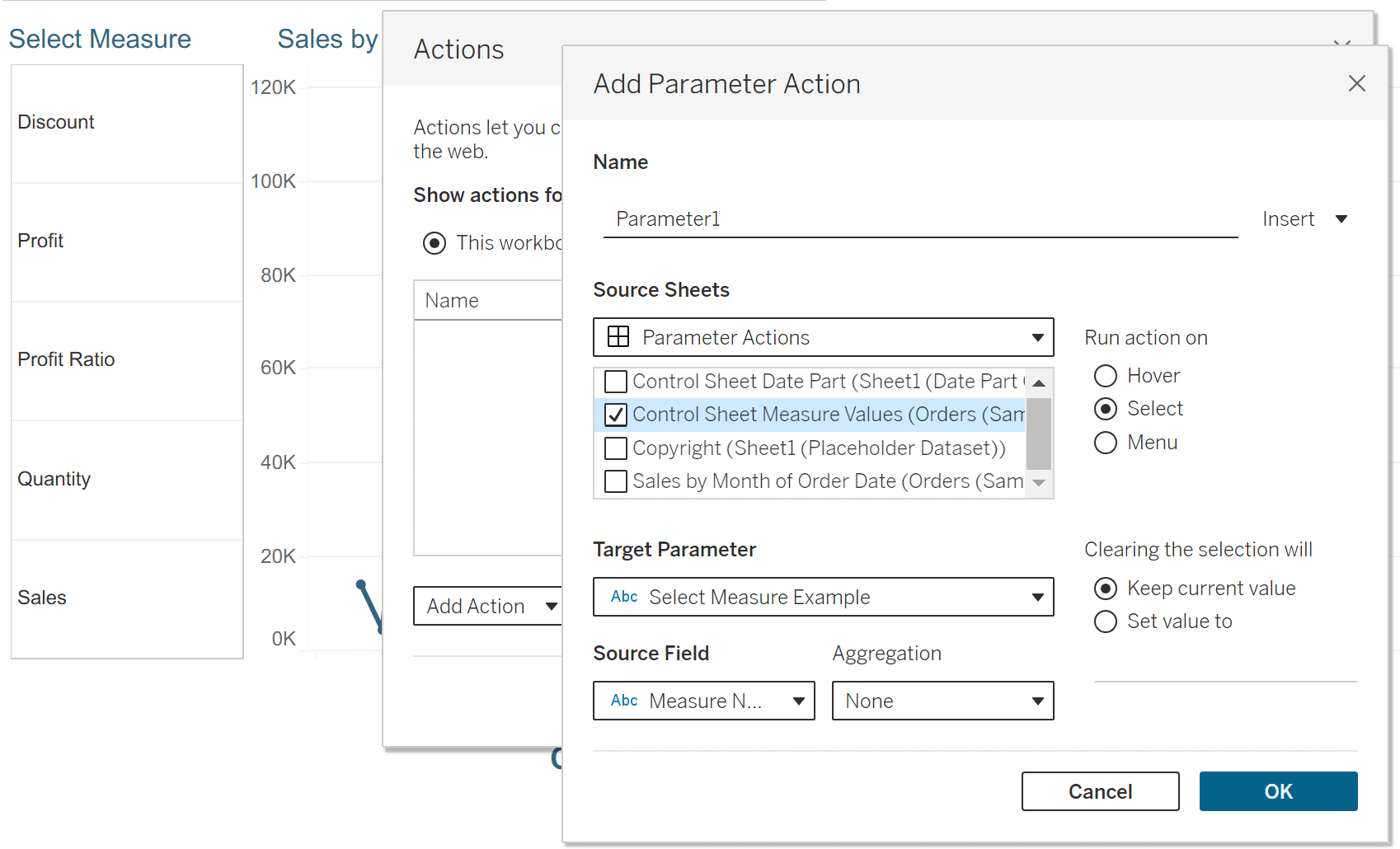Parameter Action Control Sheet