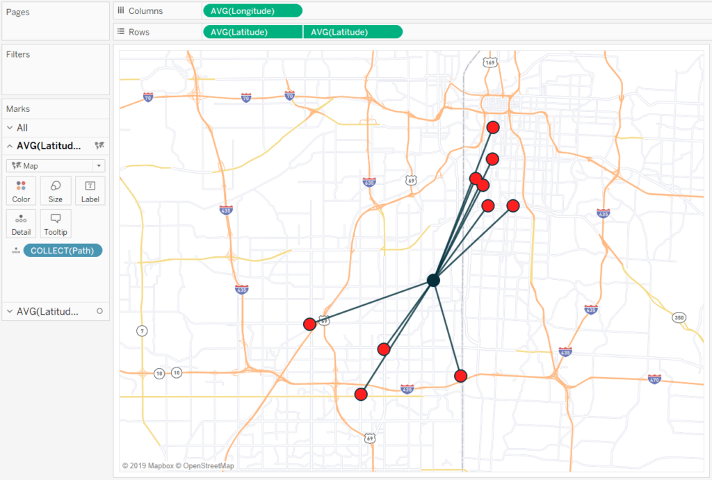 How to create hub and spoke maps in Tableau