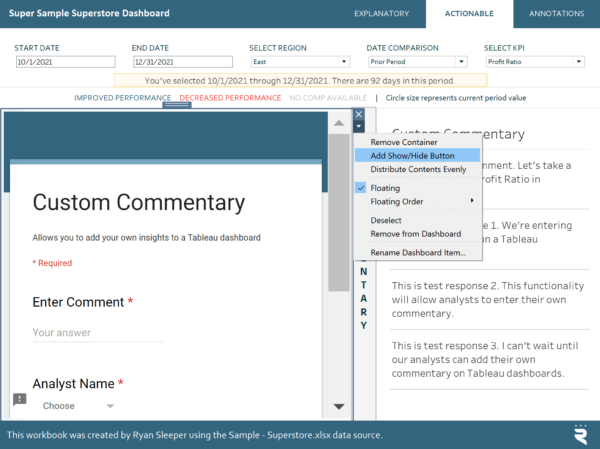 How to Make Your New Favorite Commenting System in Tableau