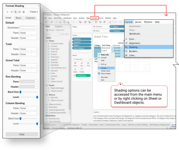 Tableau Formatting Series: How to Use Shading & Backgrounds