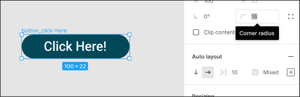 Rounding the Corner Radius of the button