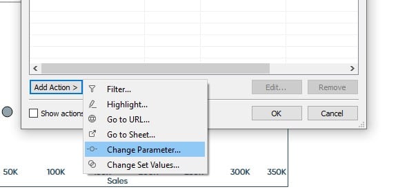 Click Add Action at the bottom and select Change Parameter.