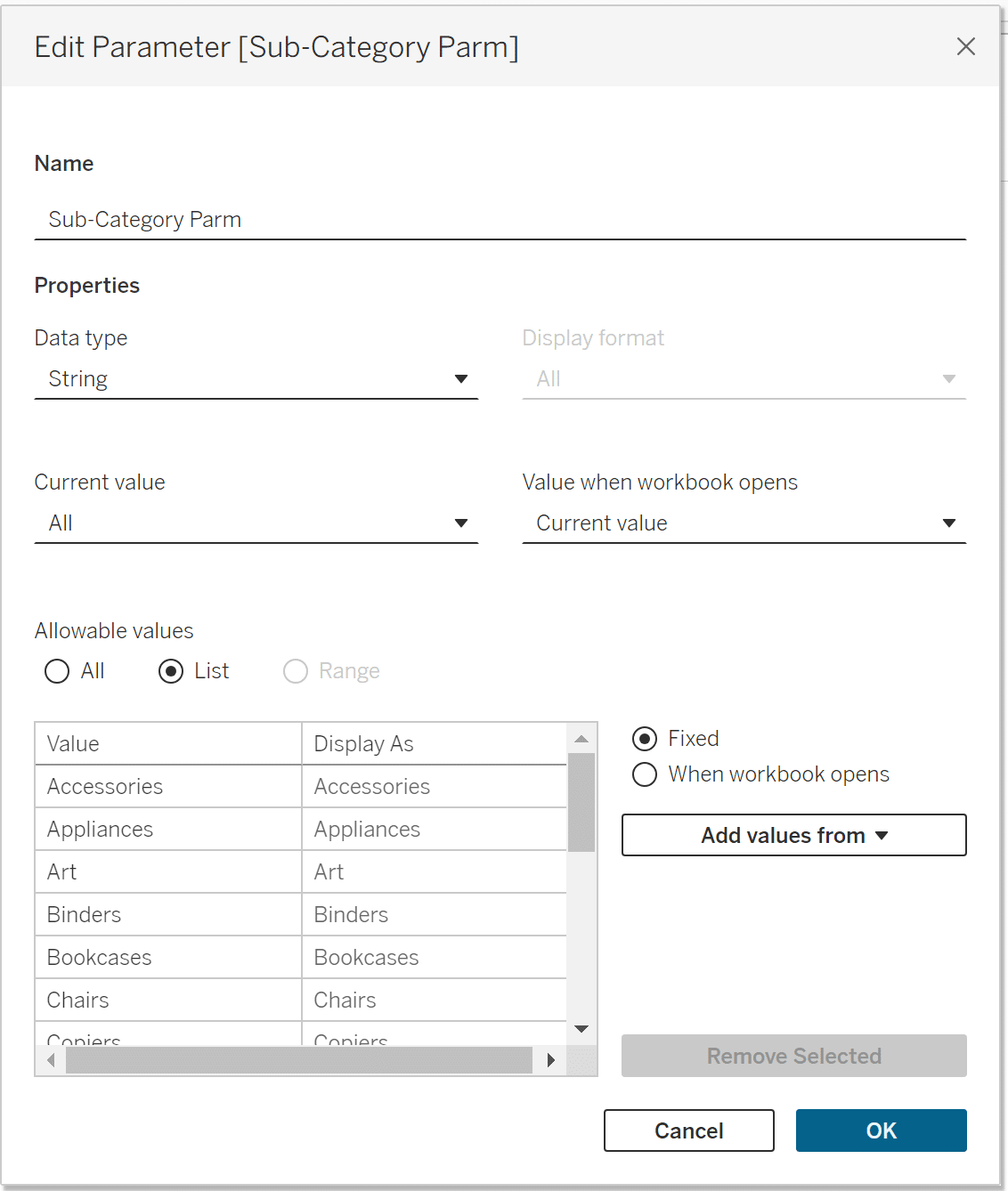 sub category parameter image