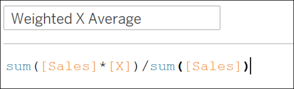 Weighted X Average calculation for advanced tableau map