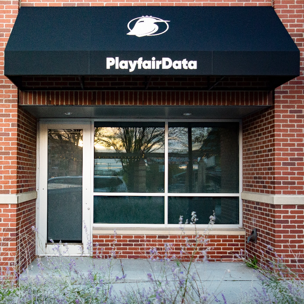 Playfair Data Office Signage in Downtown Overland Park, Kansas