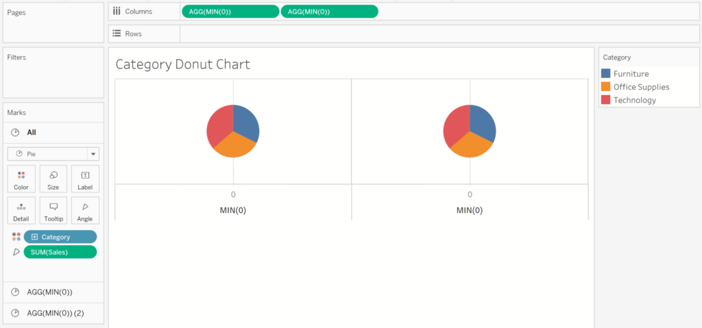 Categorizing the Donut charts in Tableau