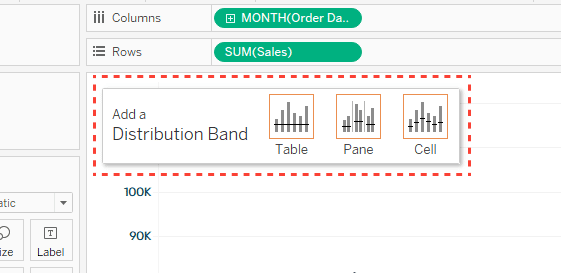 The model section in the Tableau Analytics pane