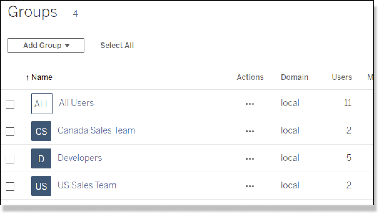 Creating Groups in Tableau Server