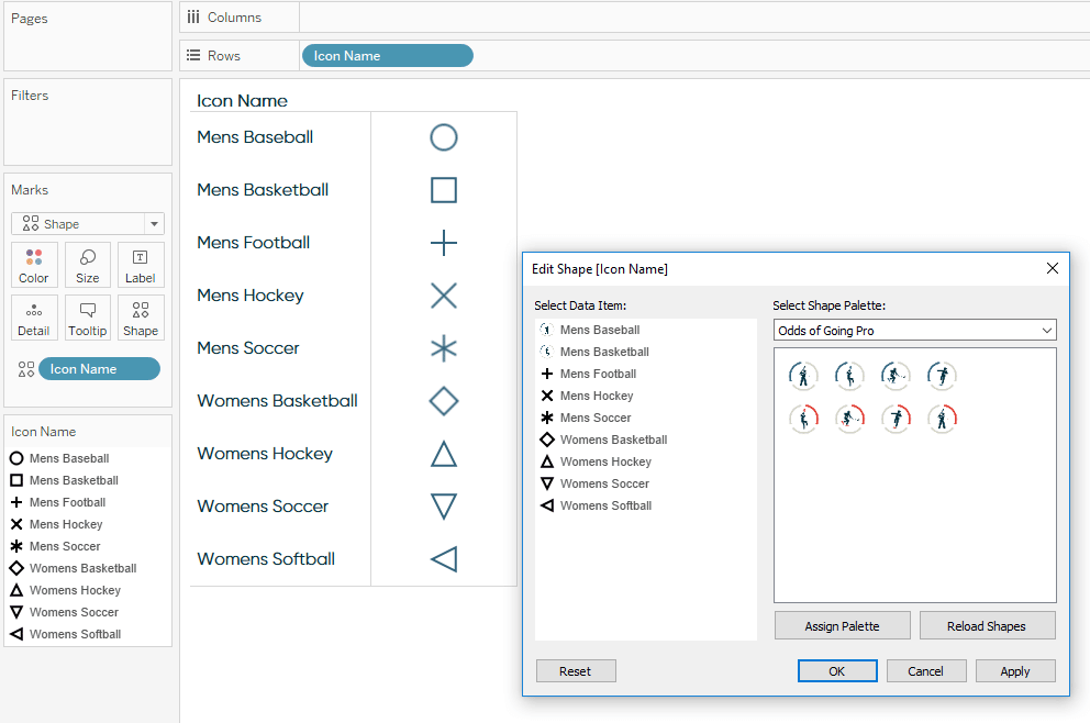 Mapping Custom Shapes in Tableau