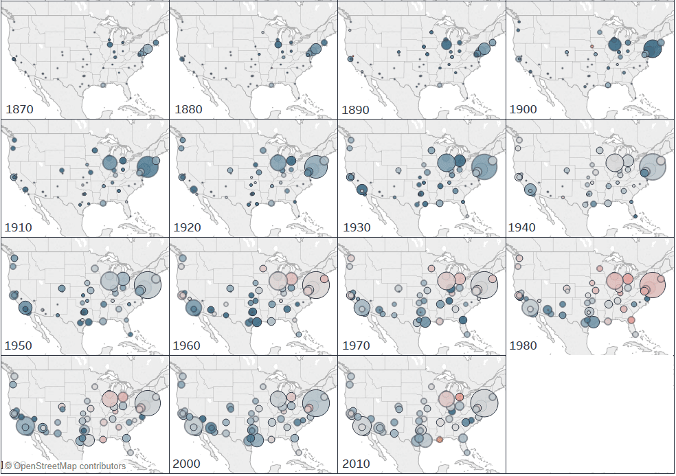 A Tale of 50 Cities Trellis Maps View