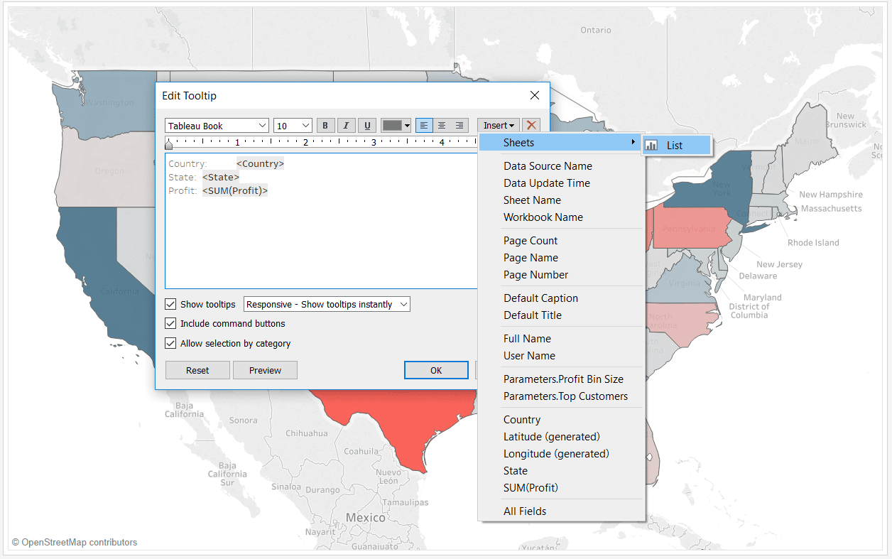 Adding a Sheet to a Tableau Tooltip