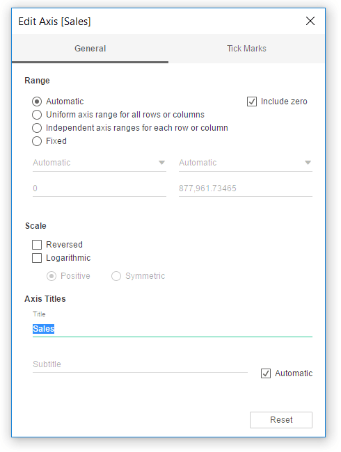 Deleting an Axis Title from a Tableau Chart