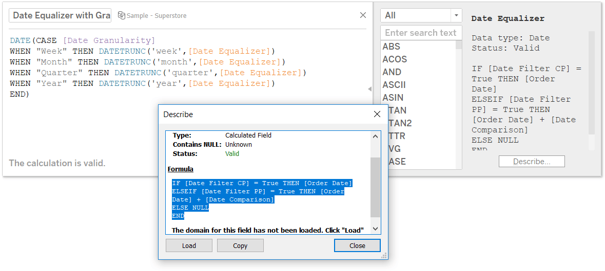 Describing a Calculated Field from within a Tableau Calculated Field