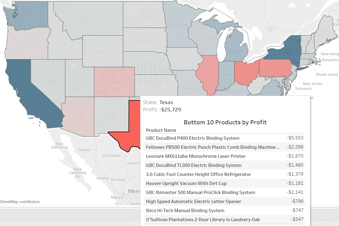 Displaying Bottom 10 List in a Tableau Tooltip
