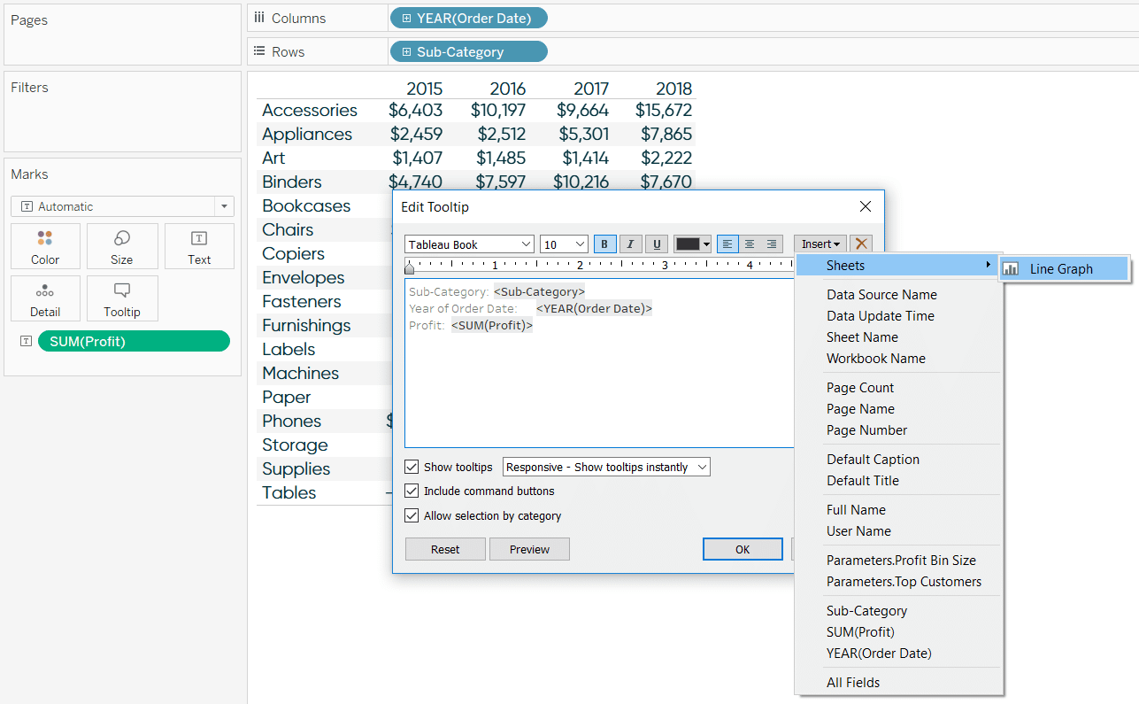 Inserting a Viz in Tooltip in Tableau