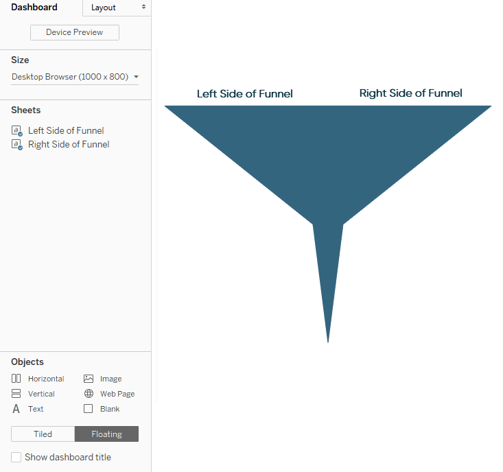 Lining Up Funnel Sides in Tableau