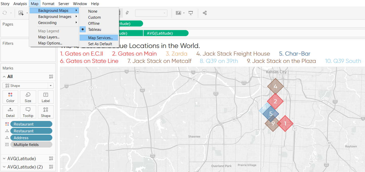 Map - Background Maps - Map Services in Tableau