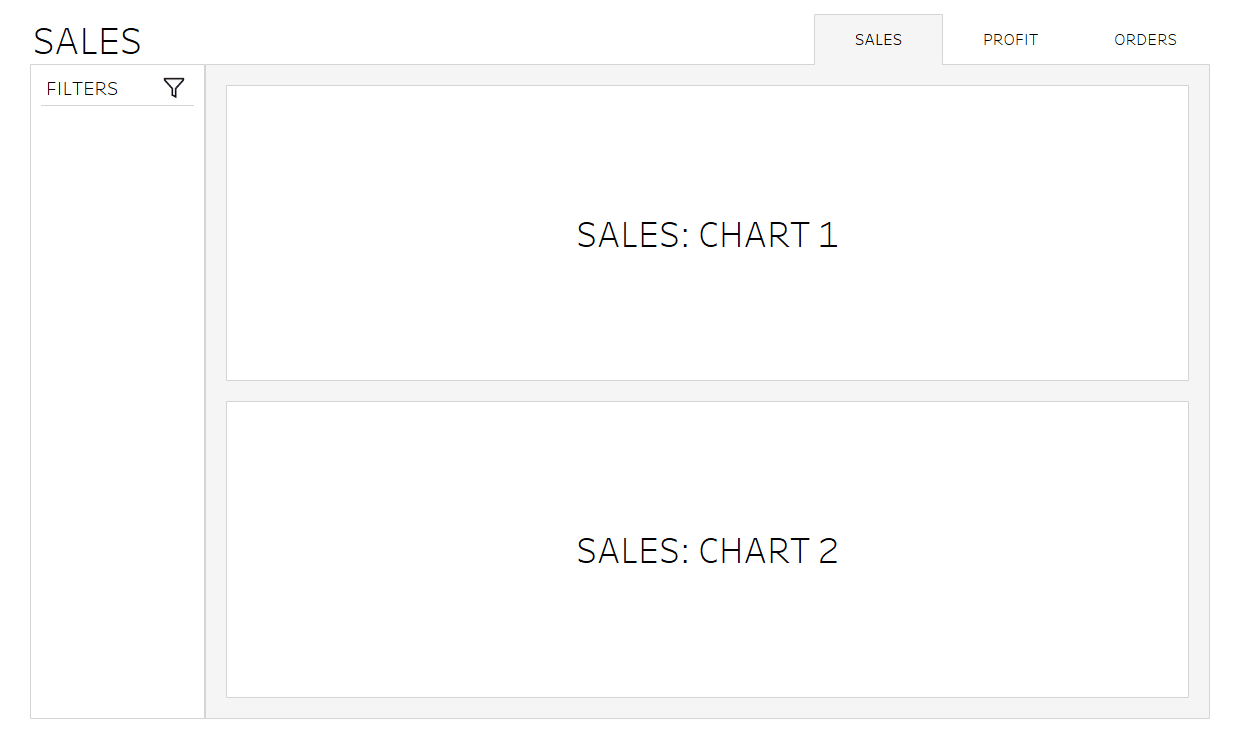 Final Sales dashboard looks after adding a seamless navigation bar