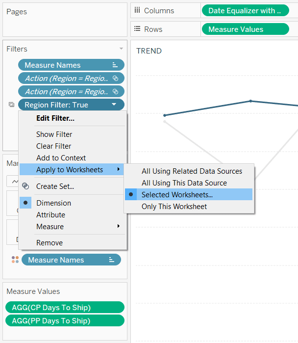 Tableau Apply Filter to Selected Worksheets