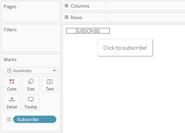 Tableau Button with Tooltip Call to Action