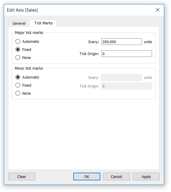 Tableau Edit Axis Dialog Box
