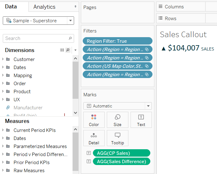 Tableau Sales Callout Under the Hood