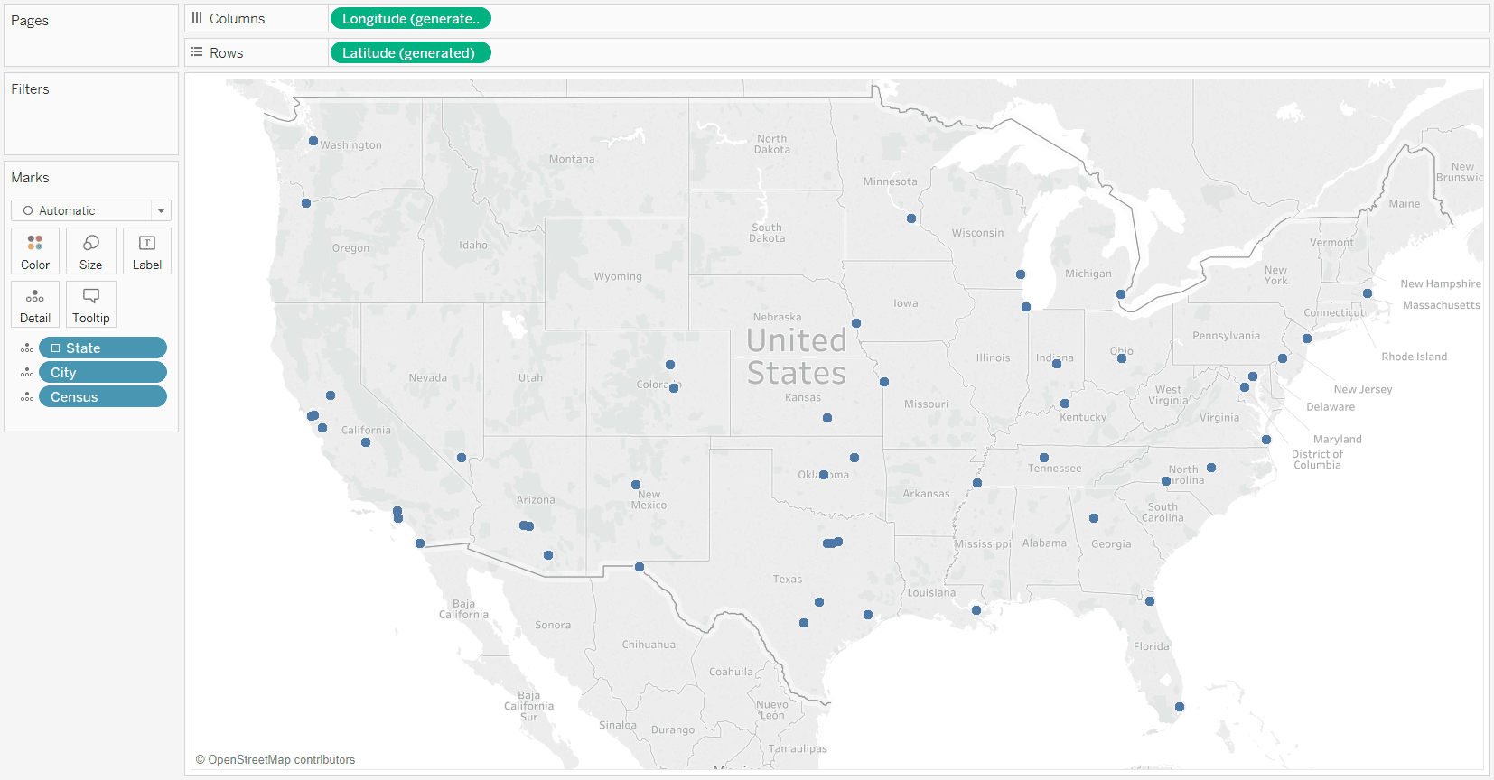 Tableau State and Census Map Foundation