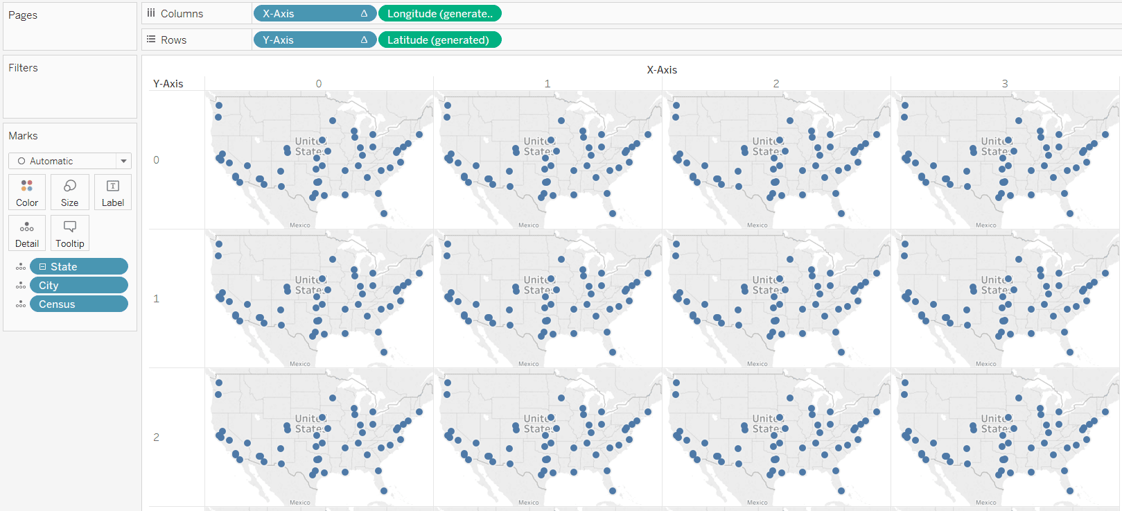 How to Make Trellis / Tile / Small Multiple Maps in Tableau | Playfair+