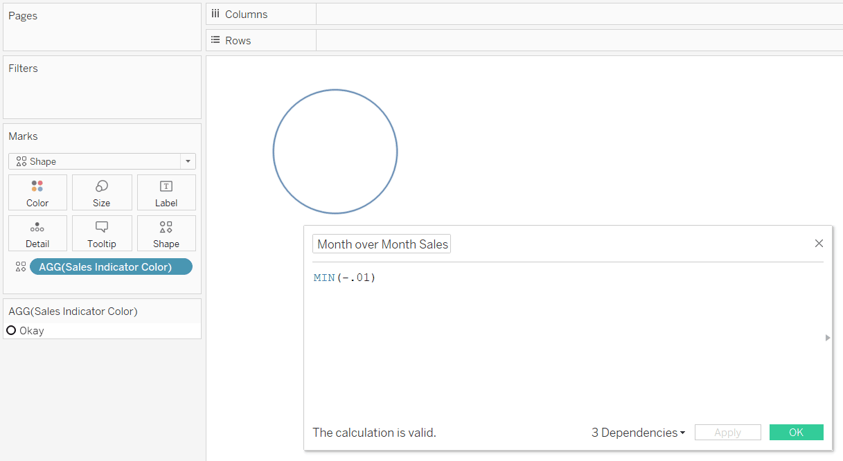 Using a Dummy Outcome to Map Custom Shapes to Outcomes in Tableau