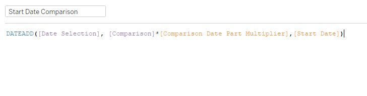 Start Date Comparison calculation
