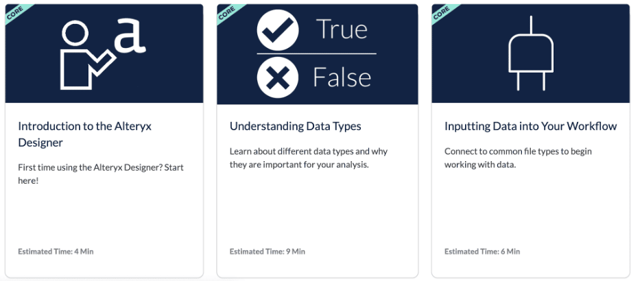 Use the Alteryx learning tracks