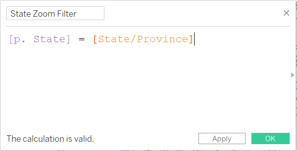 State Zoom Filter calculation