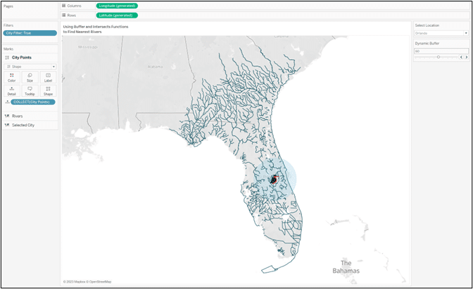 Format the map by adding filters, colors, and shapes.