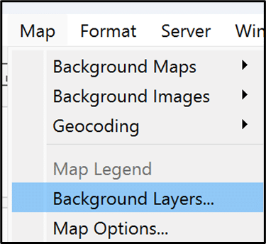 Select Background Layers from Map