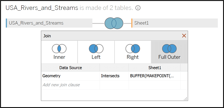 Data join to map spatial data in Tableau