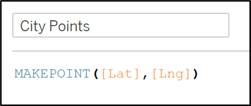 City points calculation to map spatial data in Tableau