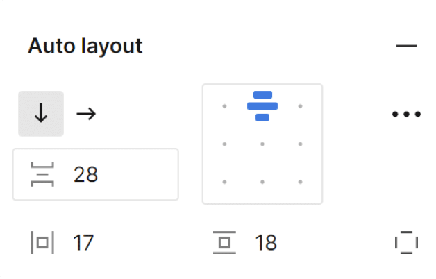 Auto layout settings in Figma