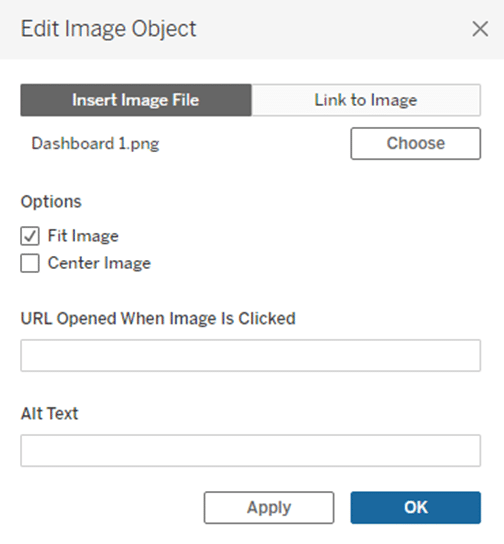 Edit image object