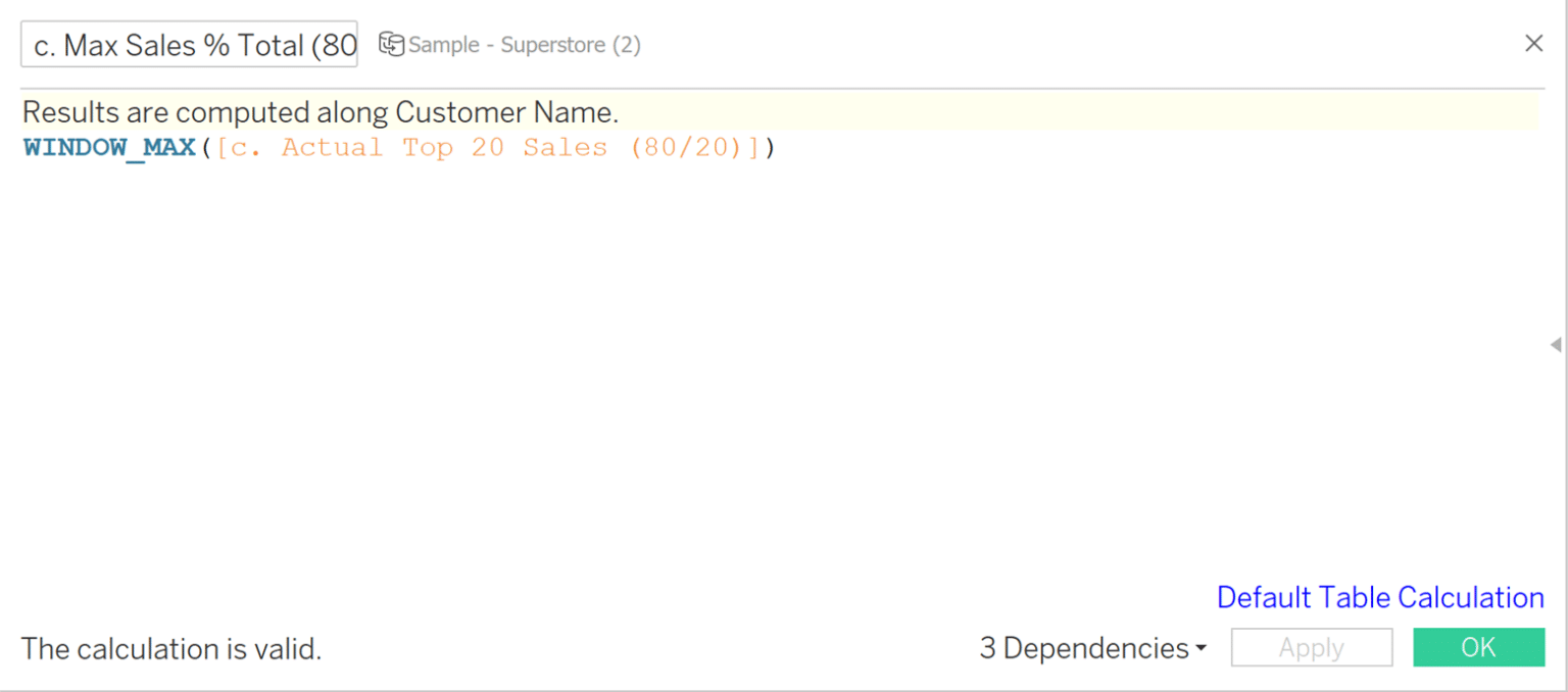How to Make a Pareto Chart in Tableau 2.0