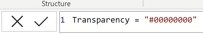 Editing the transparency in Power BI