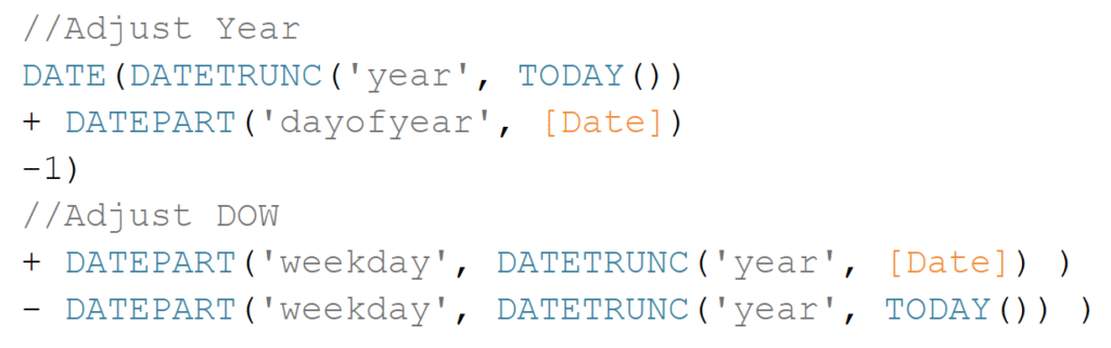 Calculate the adjusted present date for past years, with Leap year controls