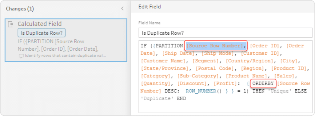 Delete Fields From Calculation to remove duplicates