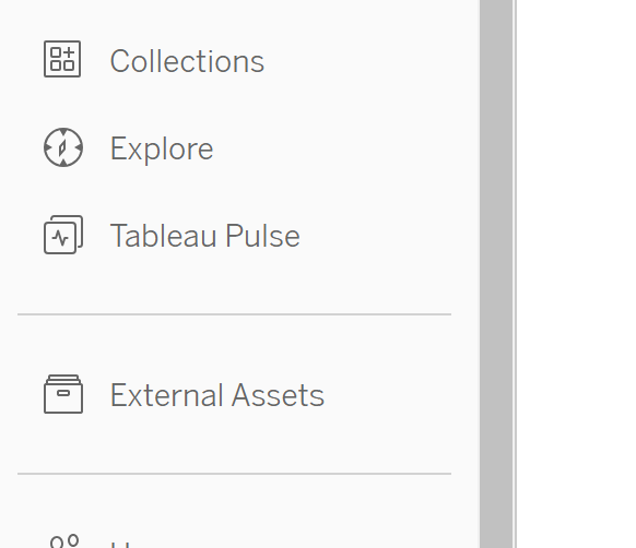 Showing Tableau Pulse in the left Side Navigation of Tableau Cloud