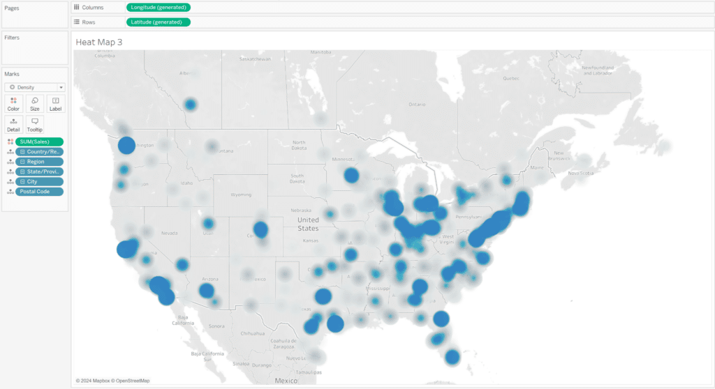 Density Heat Map in Tableau