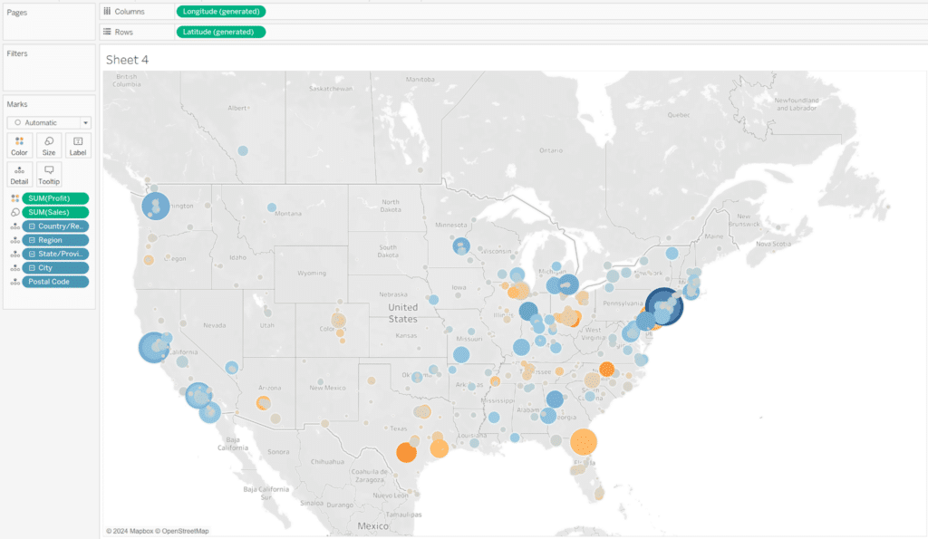 Geographical Heat Map in Tableau