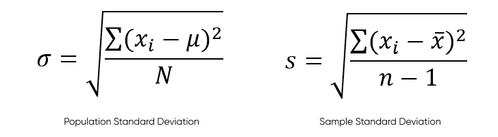 Formula for Tableau Standard Deviation