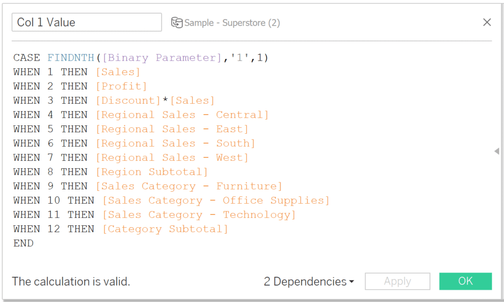 Column 1 Value