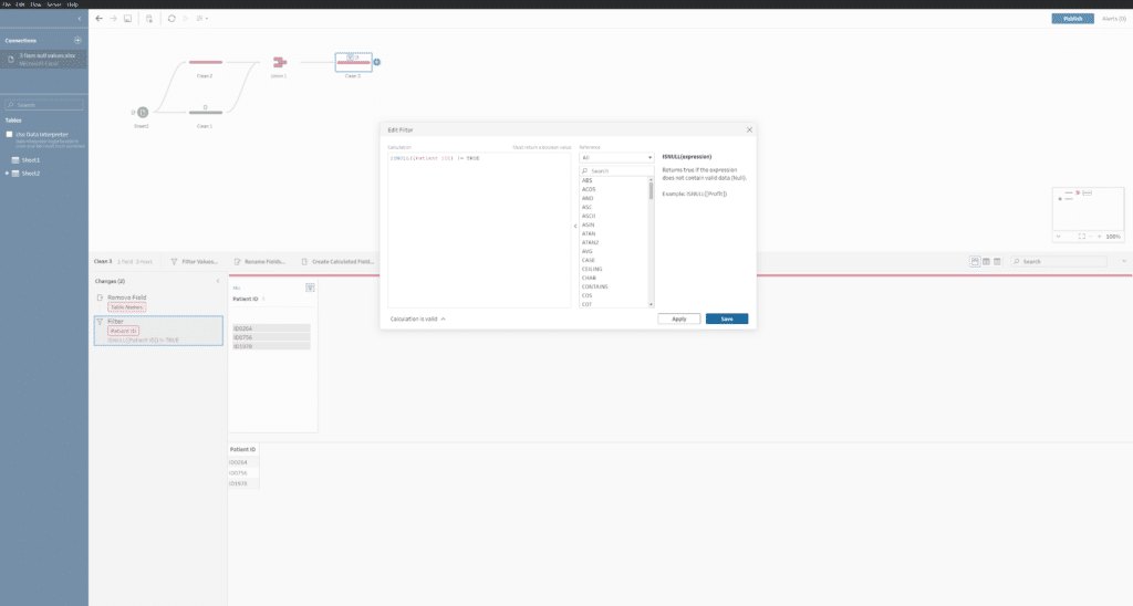 post-filter_patientID in Tableau prep